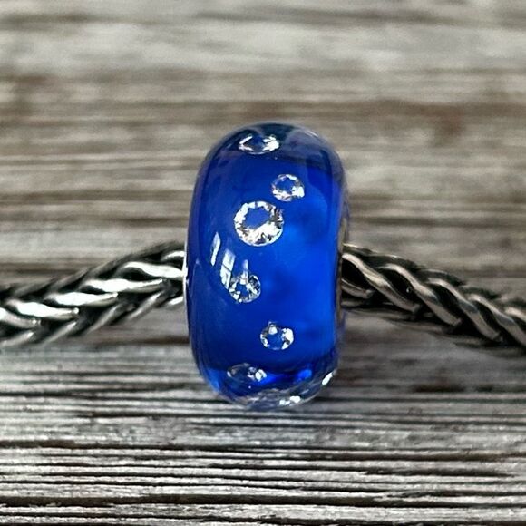 TROLLBEADS Ukraine Diamond Blue Cornflower Meadow #2 LAA 925S NEW! w Certificate - Picture 3 of 11